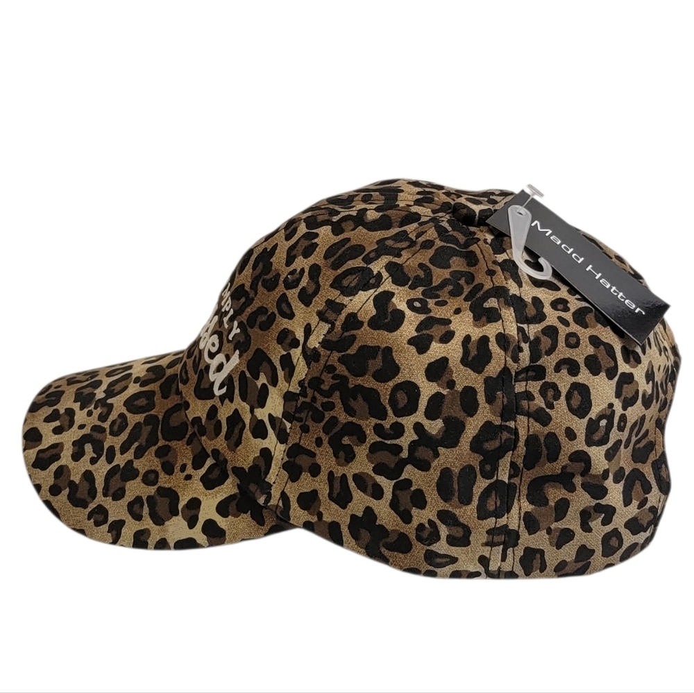 LEOPARD PRINT CAP WITH SIMPLY BLESSED EMBROIDERED ON IT NWT - Picture 4 of 5